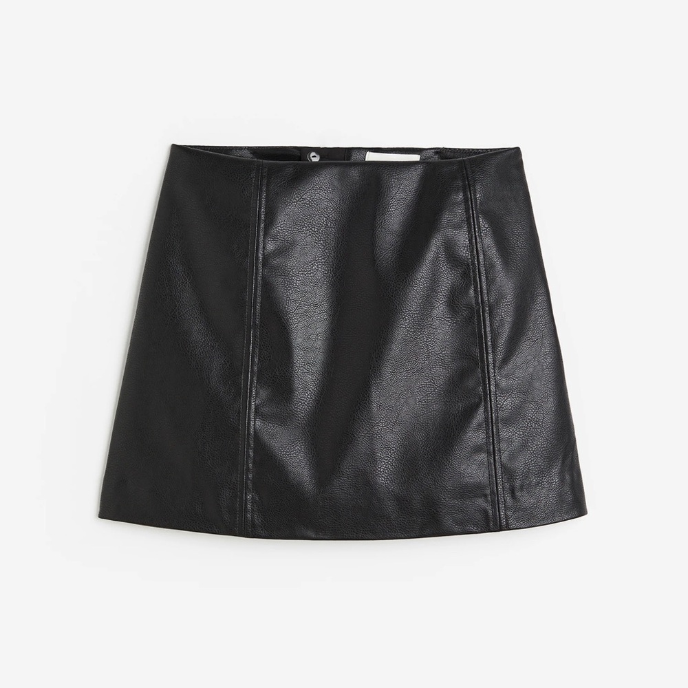 HM FAUX LEATHER MINI SKIRT